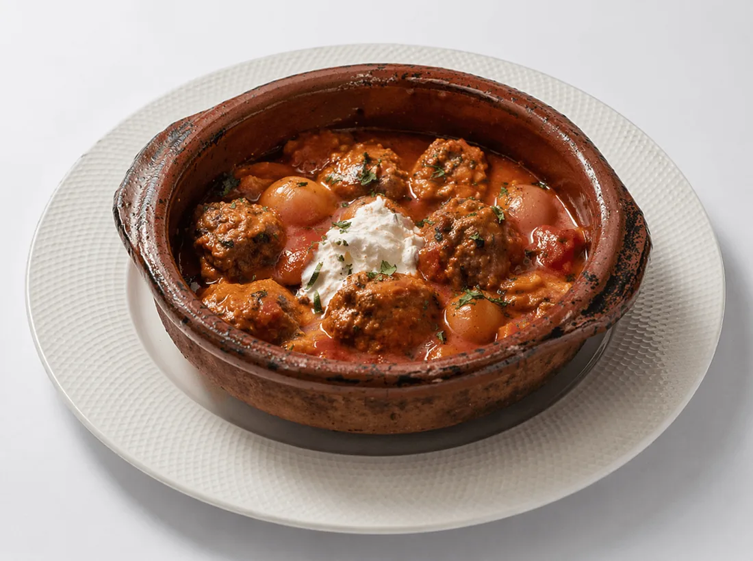 Qofte in tomato sauce at Vila Ferdinand